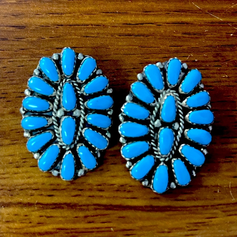 *SOLD* Navajo Turquoise Earrings - REAL TURQUOISE!